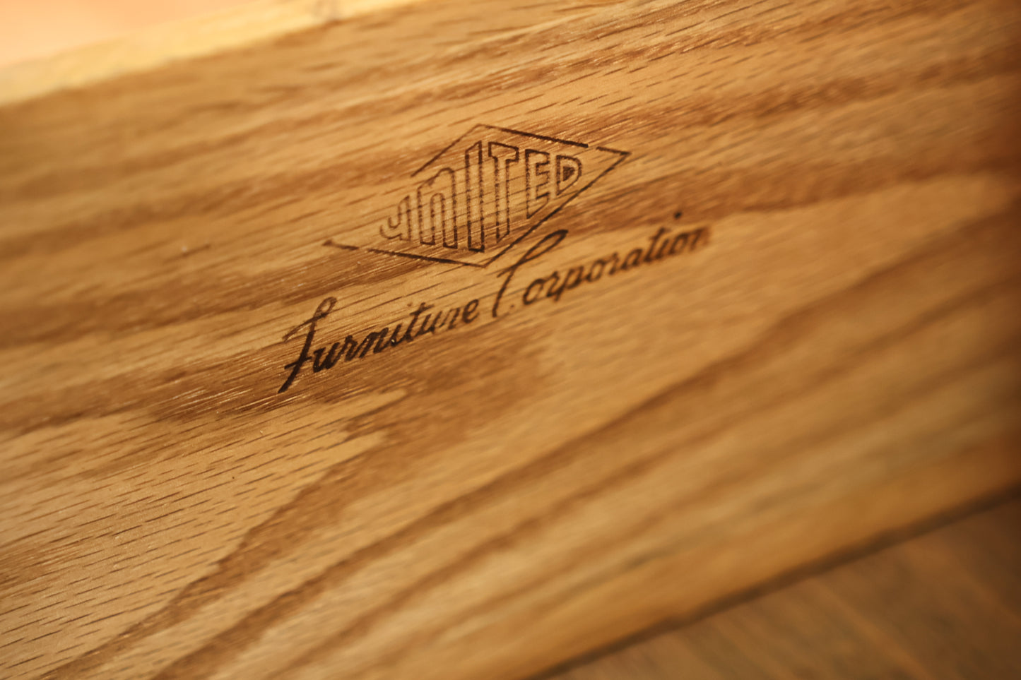United Walnut & Cane 3-Drawer Credenza - ONLINE ONLY