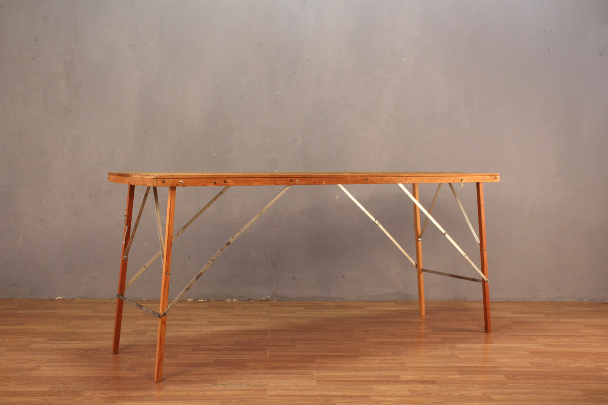 1930s Slim Industrial Folding Table B - ONLINE ONLY