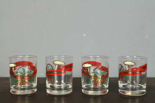 Set Of 4 Georges Briard Holiday Glasses