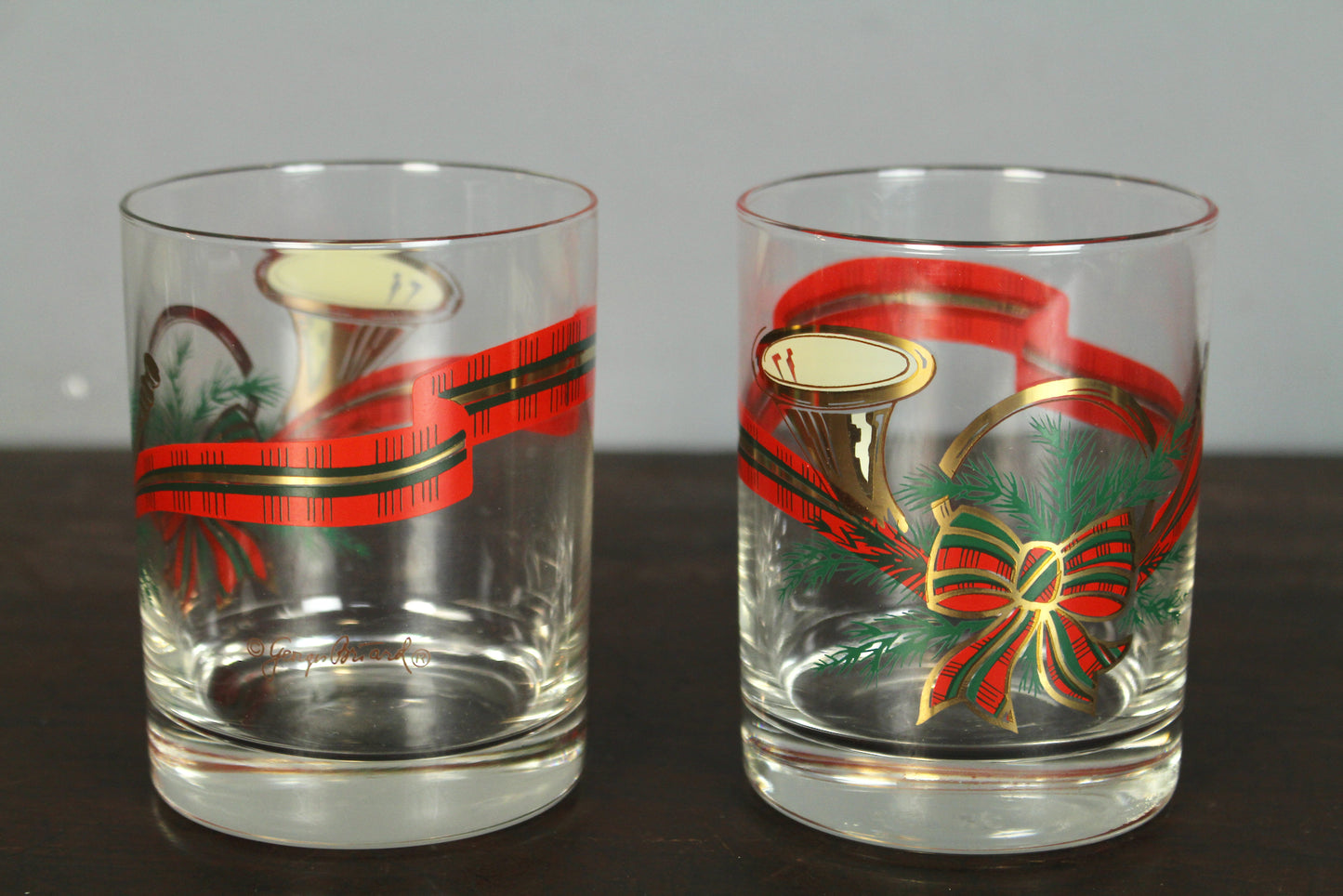 Set Of 4 Georges Briard Holiday Glasses