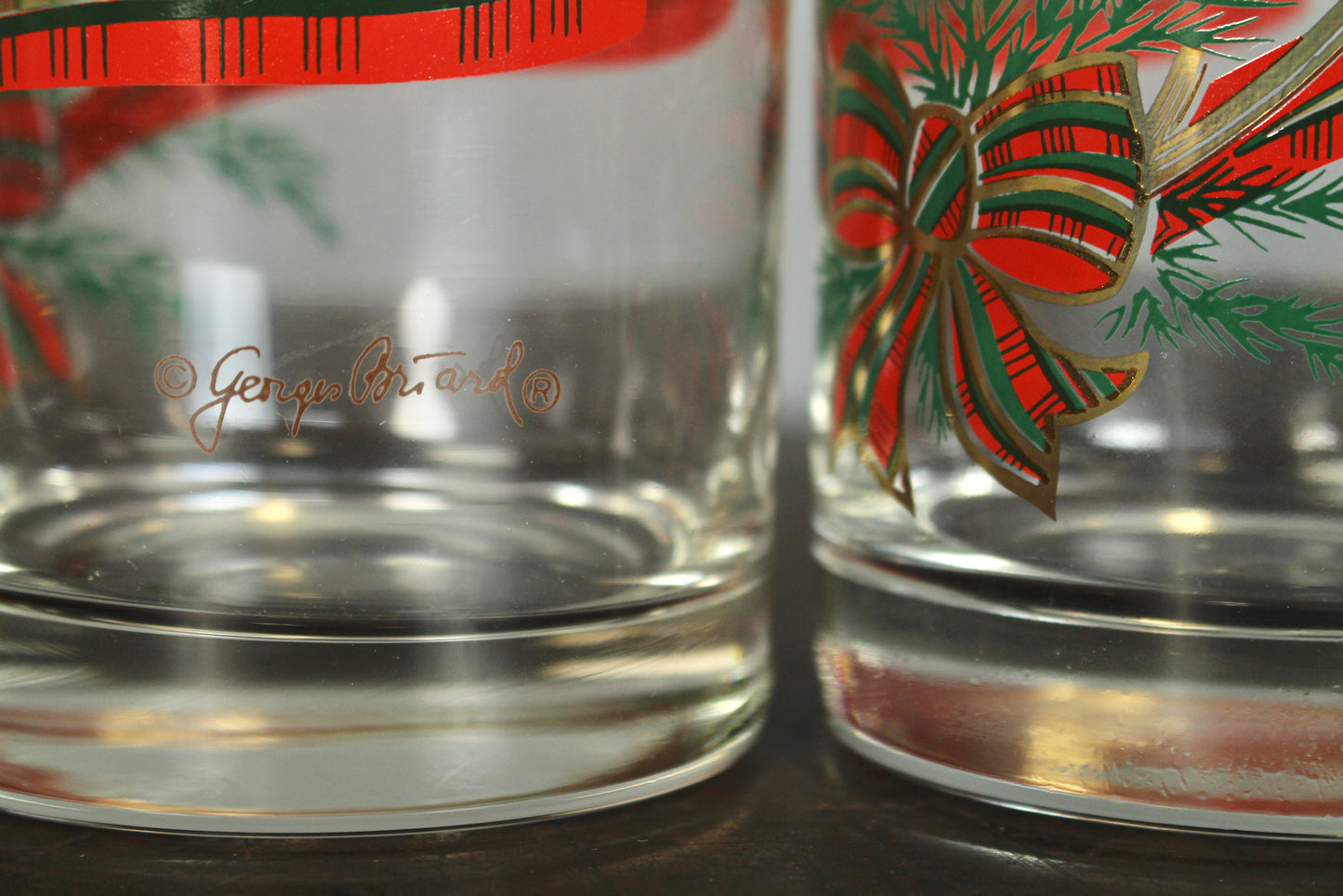 Set Of 4 Georges Briard Holiday Glasses