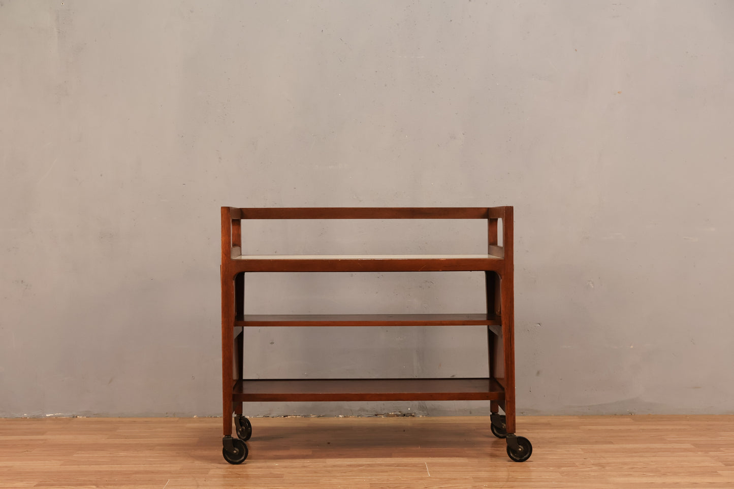 1950s Drexel Walnut Drop-Leaf Bar Cart