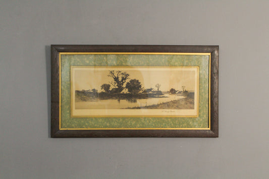 Antique "A Sunny Brook" Print