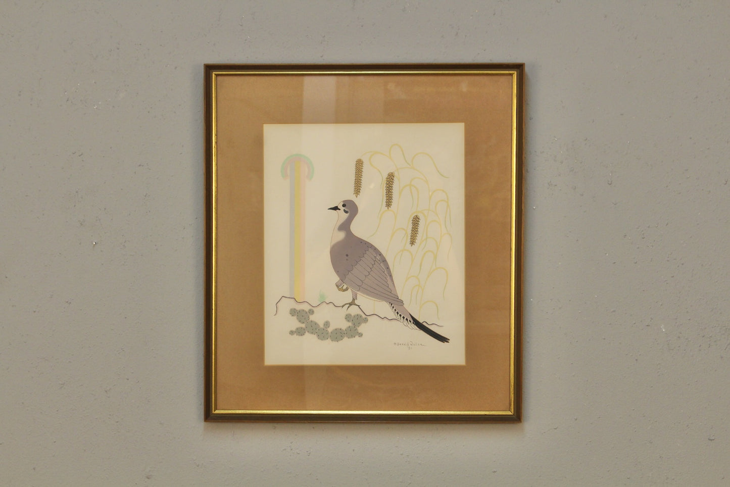 "Dove & Rainbow" 1951 Gerald Nailor Serigraph