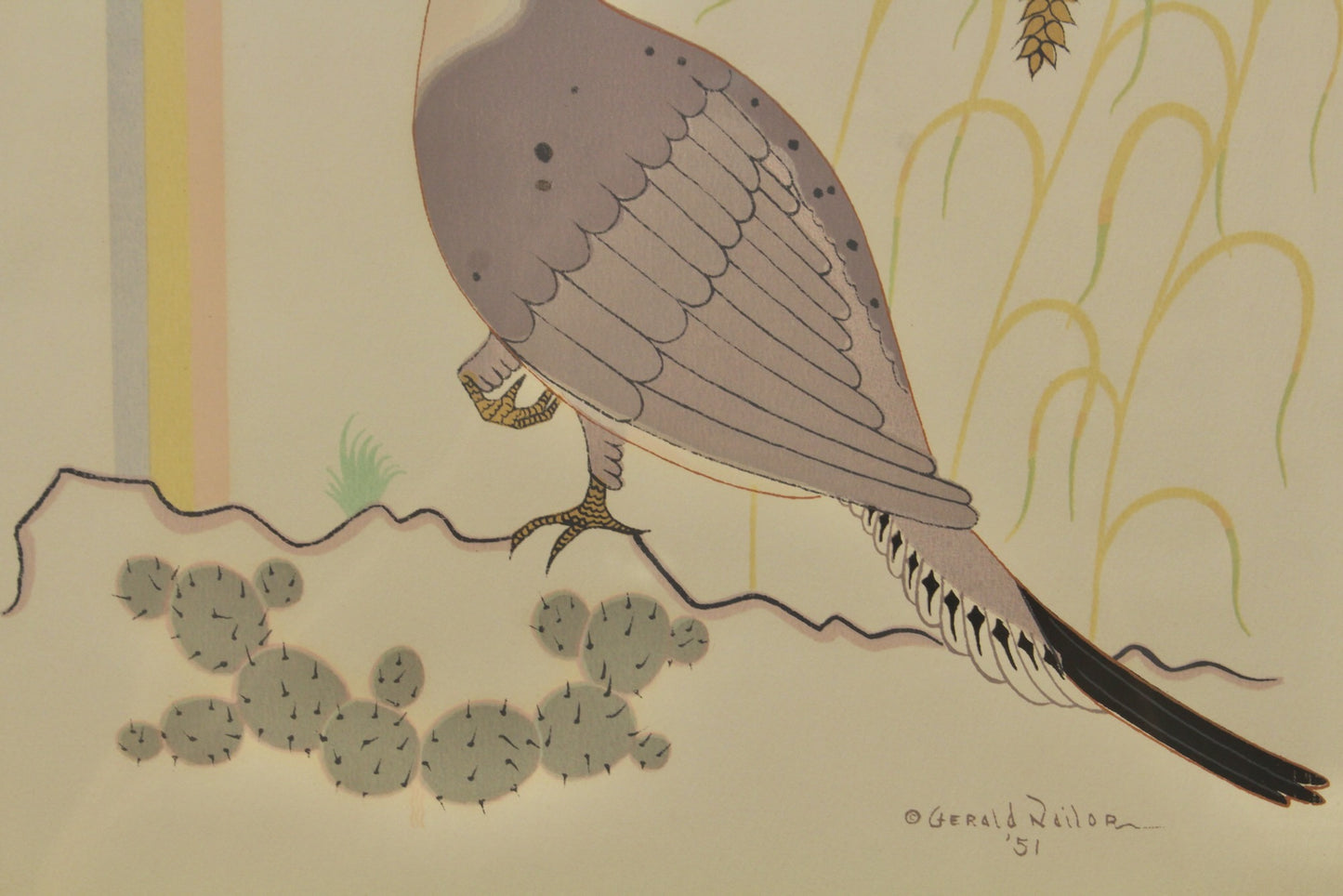 "Dove & Rainbow" 1951 Gerald Nailor Serigraph