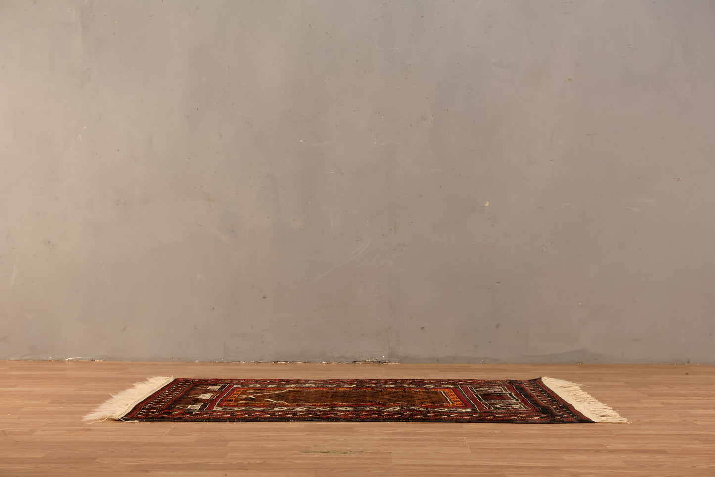 Brown & Red Geometric Rug - ONLINE ONLY