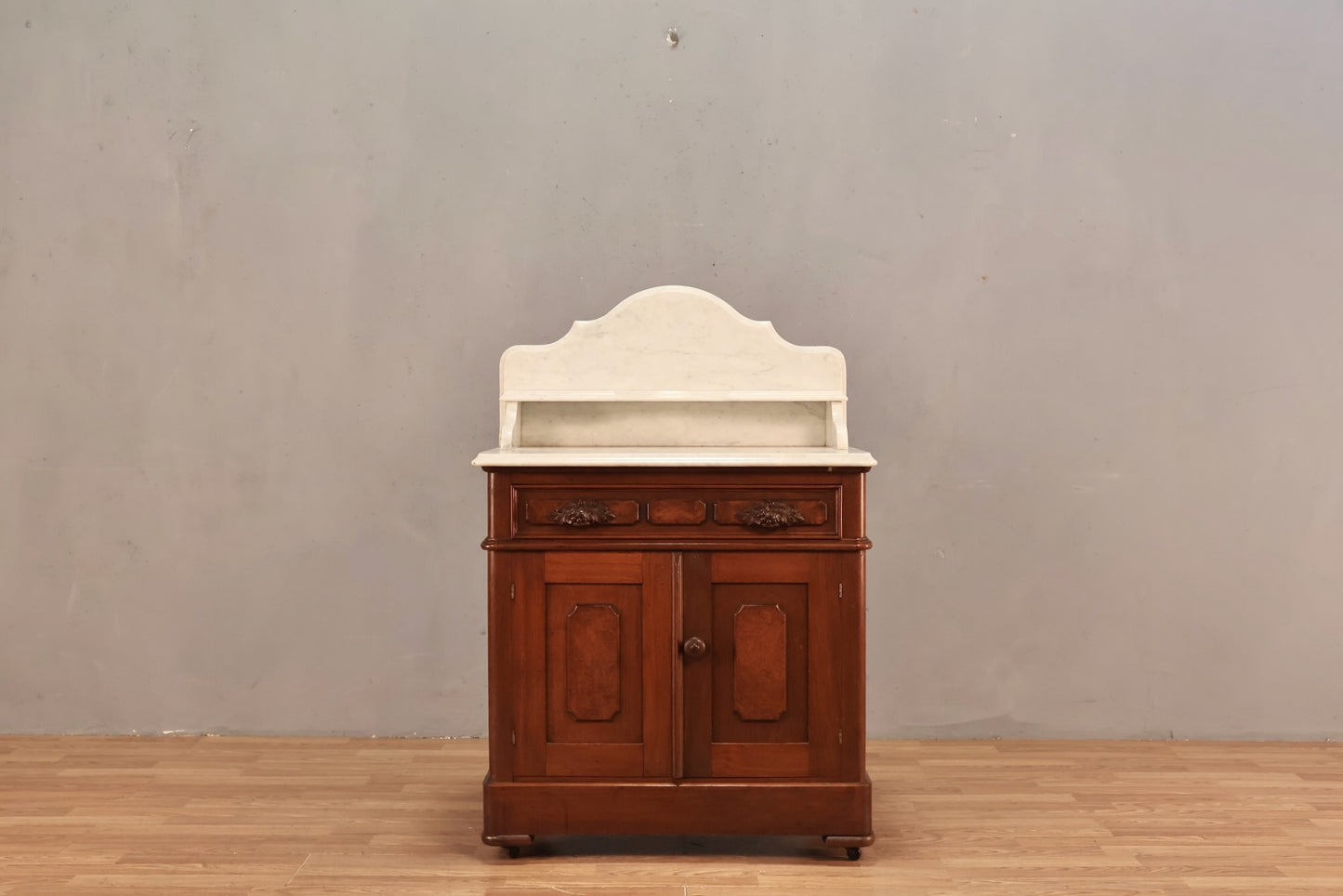 Victorian Eastlake Marble-Top Cabinet