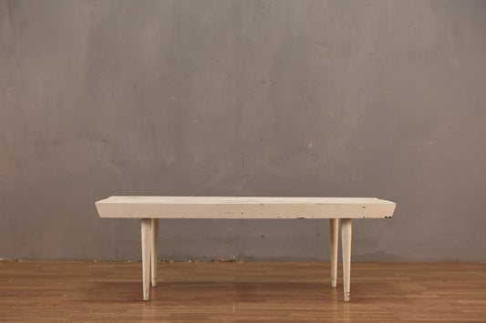 Mid Century White Slatted Coffee Table - ONLINE ONLY