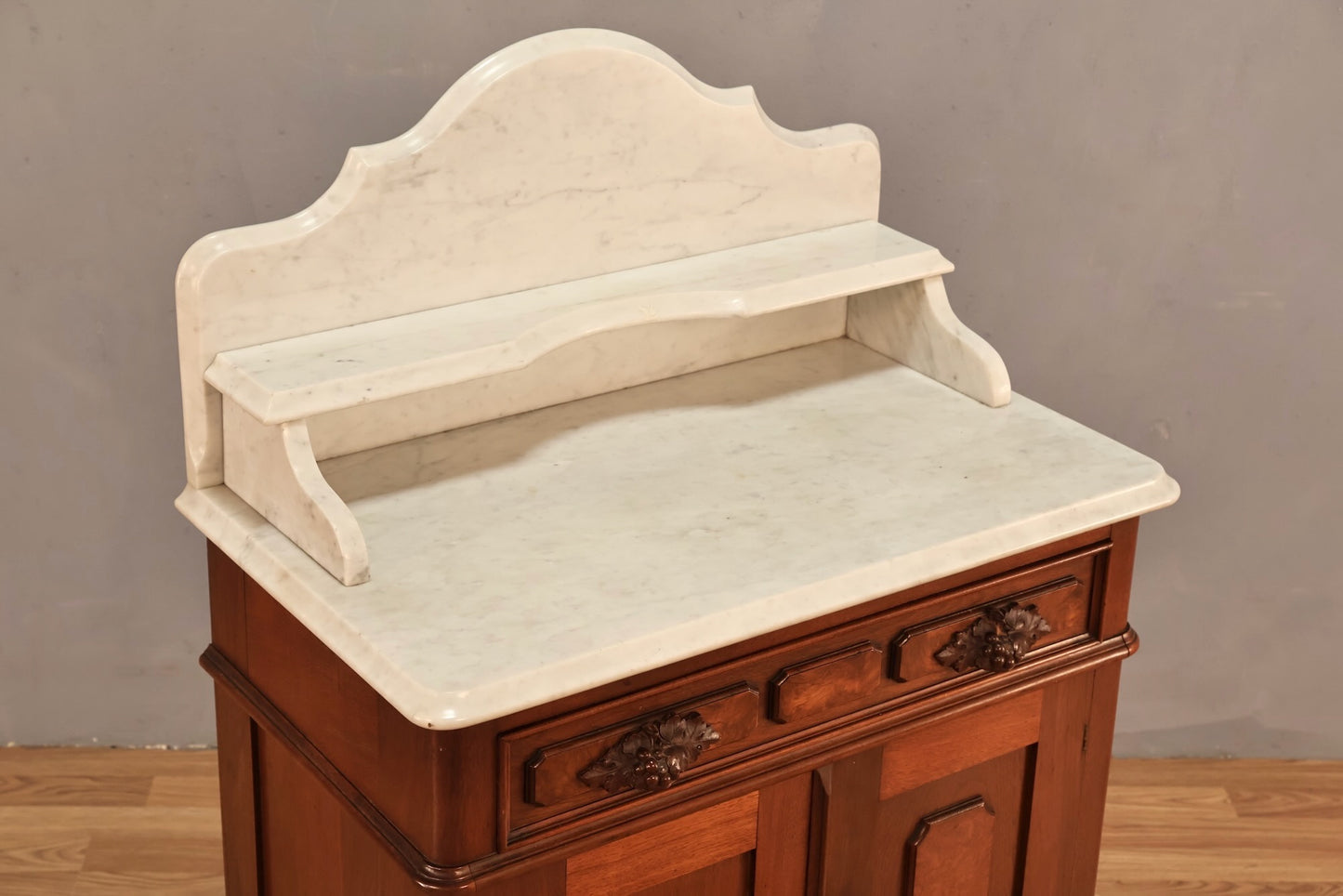 Victorian Eastlake Marble-Top Cabinet