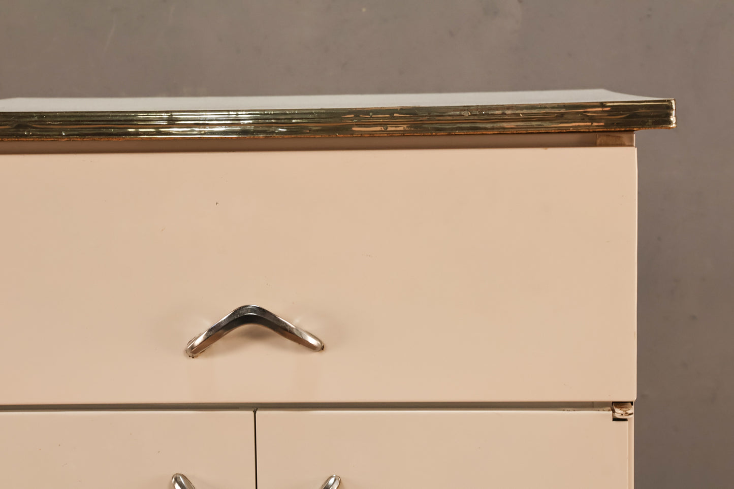 Atomic White Metal Kitchen Cabinet - ONLINE ONLY