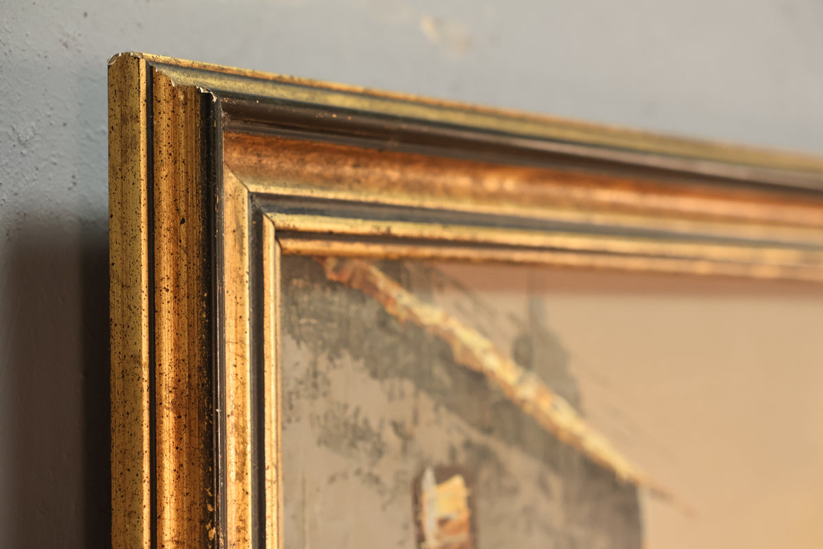 Mid Century "Vendredi Après La Pluie" Painting - ONLINE ONLY