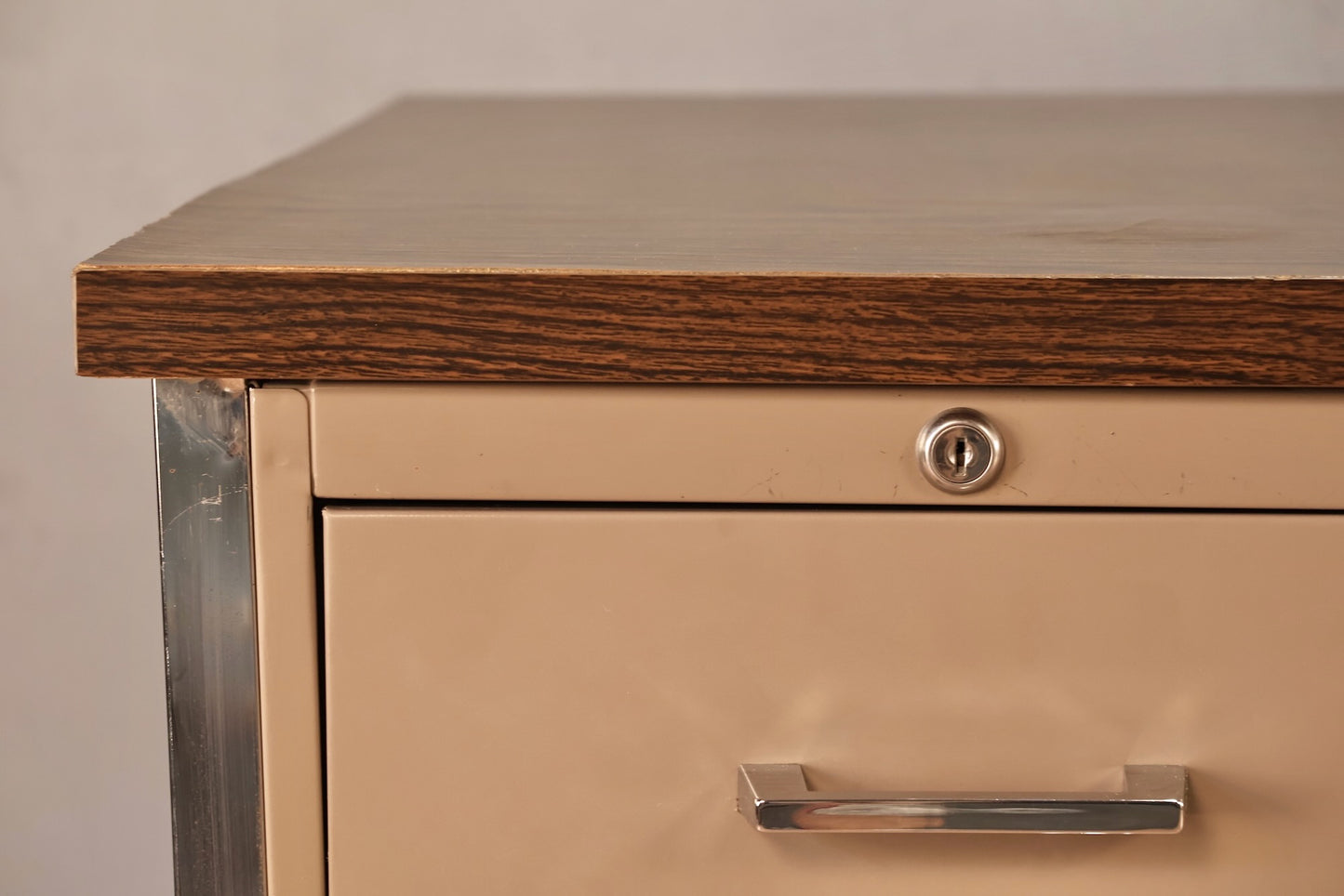 Industrial Metal & Laminate 6-Drawer Desk - ONLINE ONLY