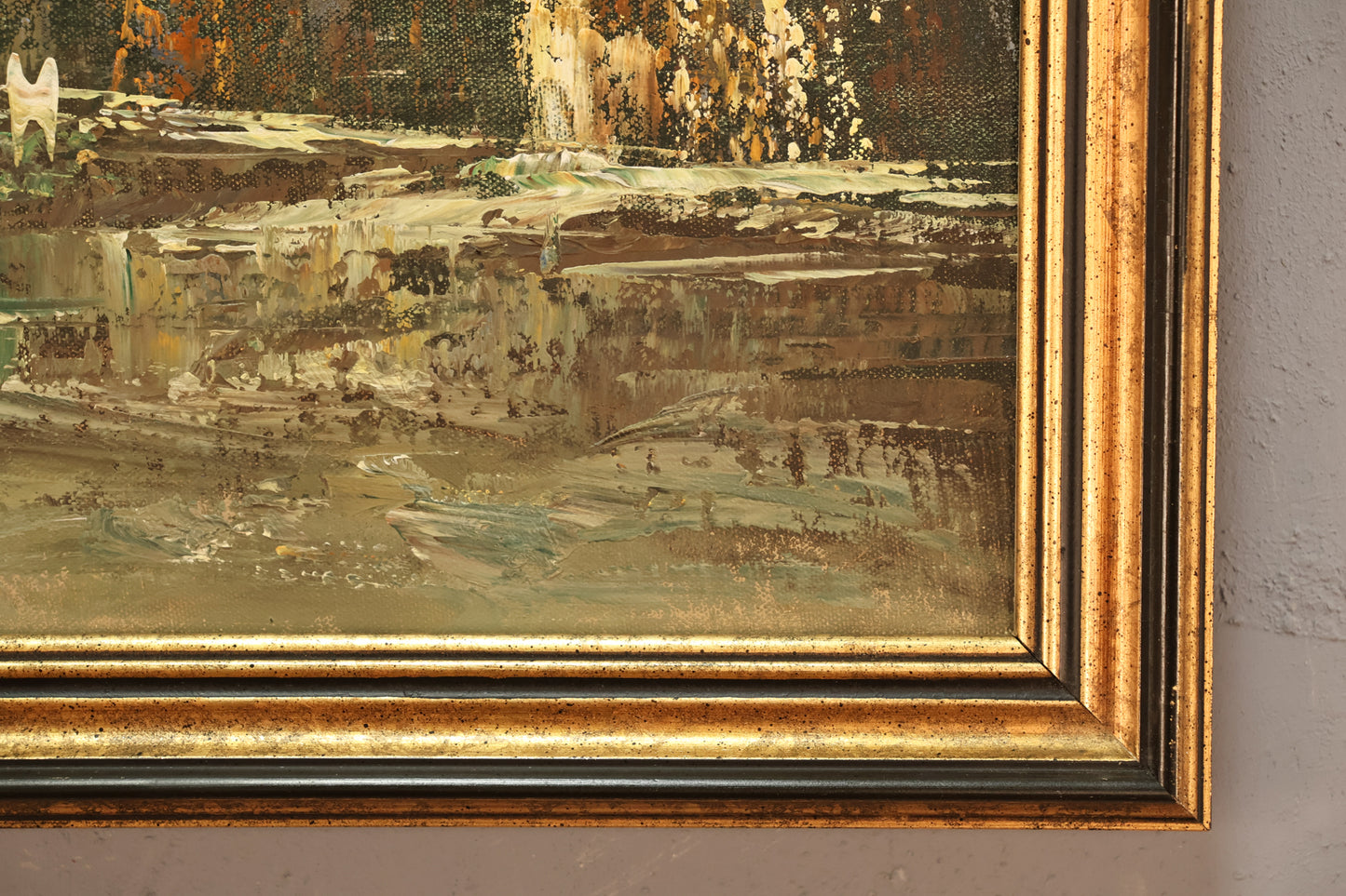 Mid Century "Vendredi Après La Pluie" Painting - ONLINE ONLY