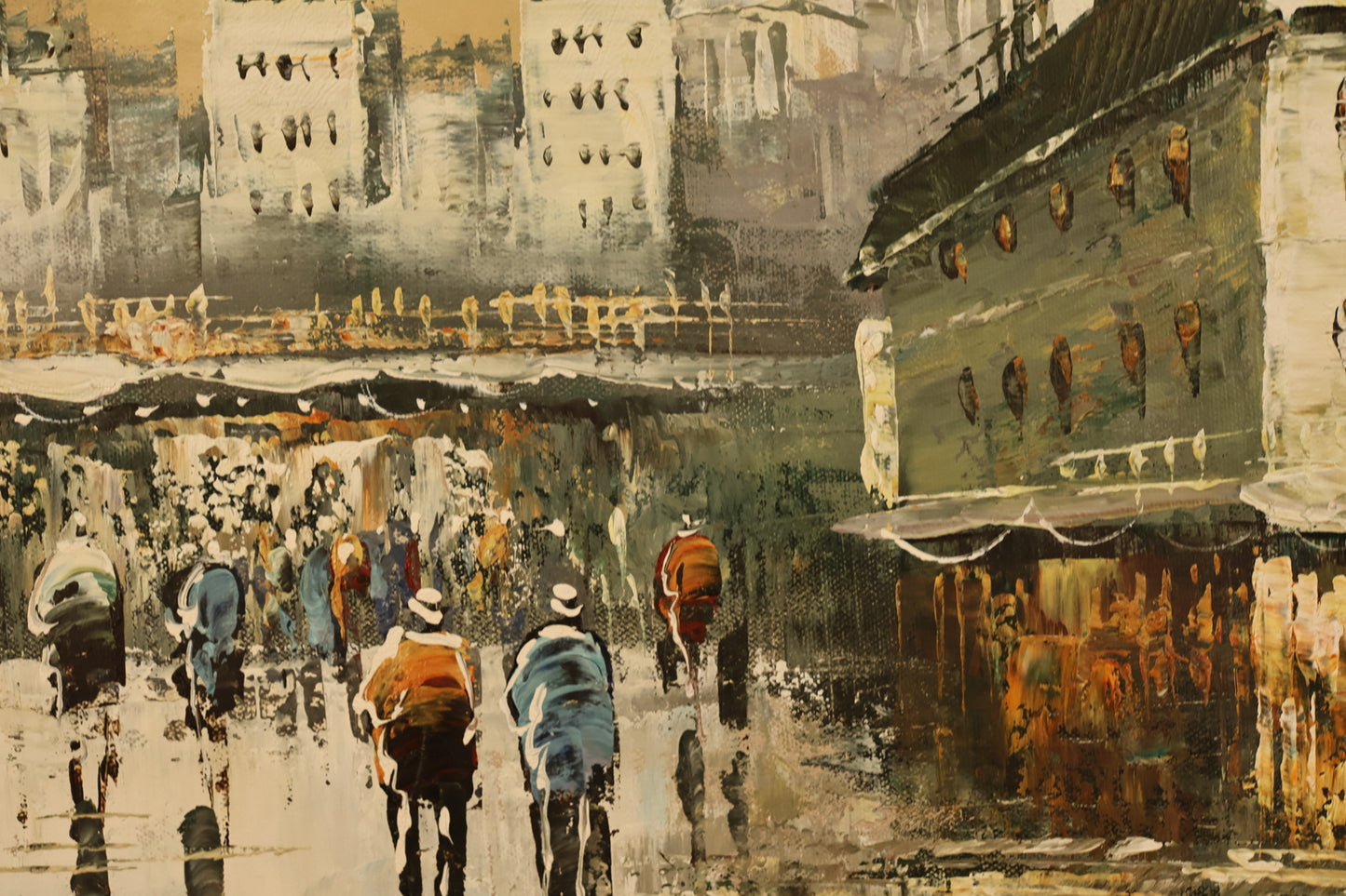 Mid Century "Vendredi Après La Pluie" Painting - ONLINE ONLY