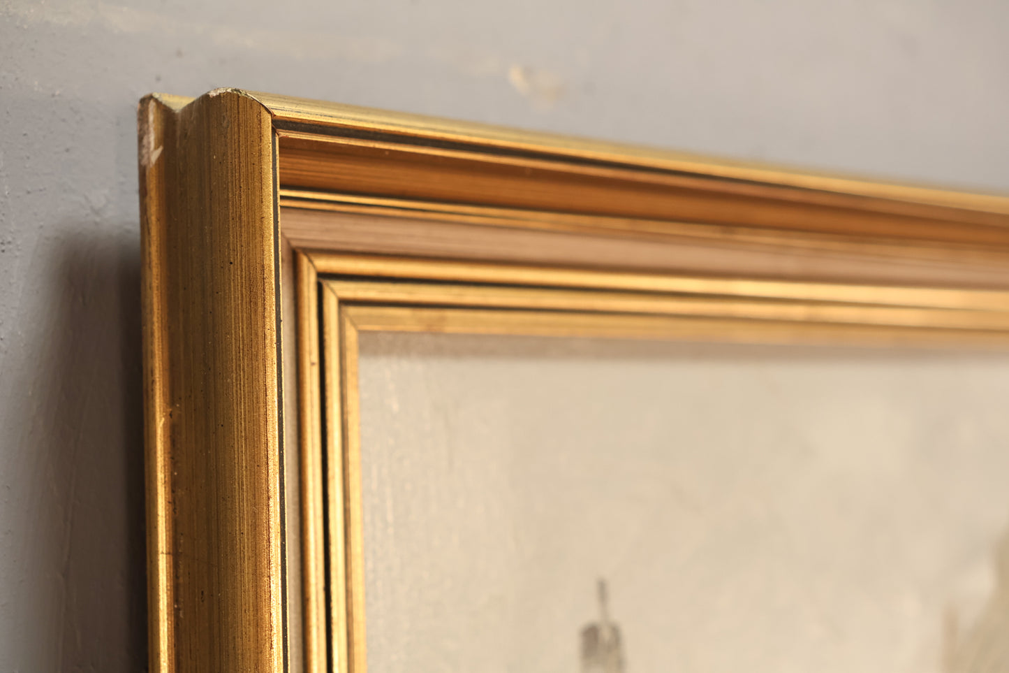 Mid Century "Jeudi Sous La Pluie" Painting - ONLINE ONLY