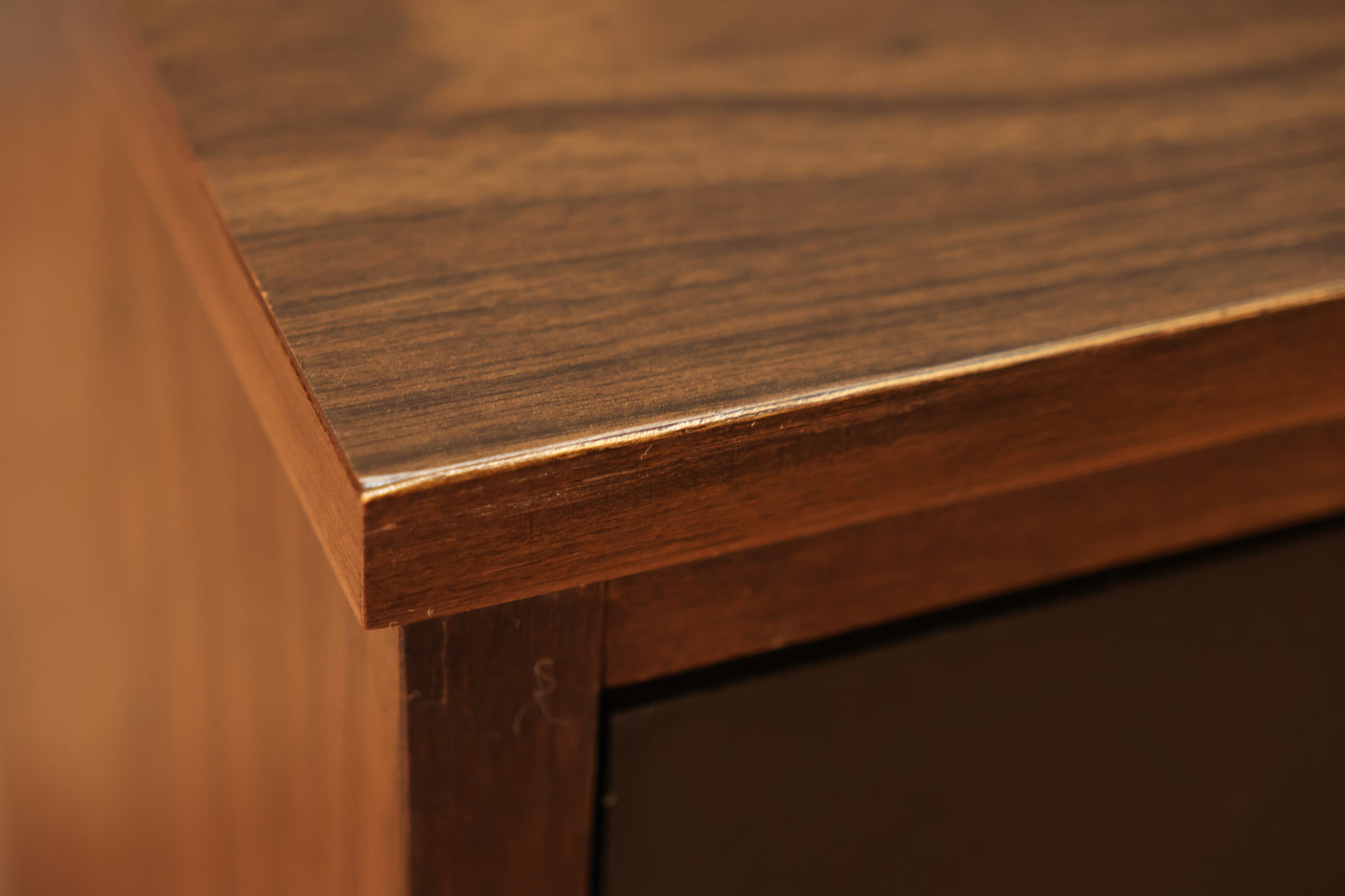 Mid Century Laminate & Black Nightstand A