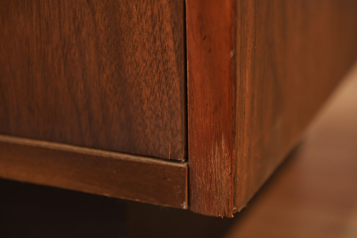 Mid Century Laminate & Black Nightstand B