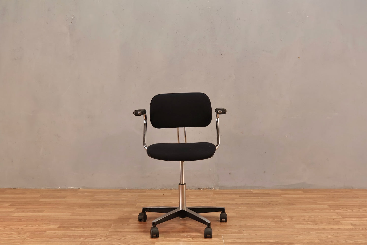 Italian Black & Steel Desk Chair