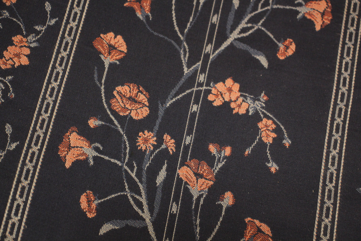 Floral Oak & Cane Armchair