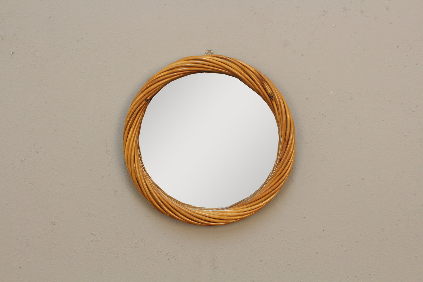 Petite Twisted Rattan Mirror