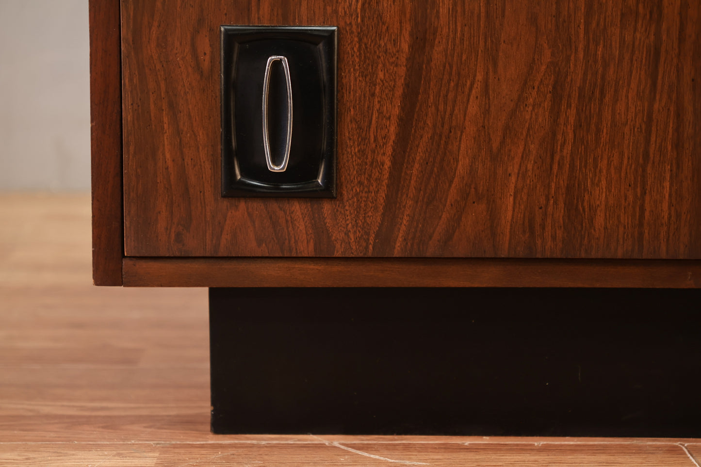 Mid Century Laminate & Black Highboy Dresser