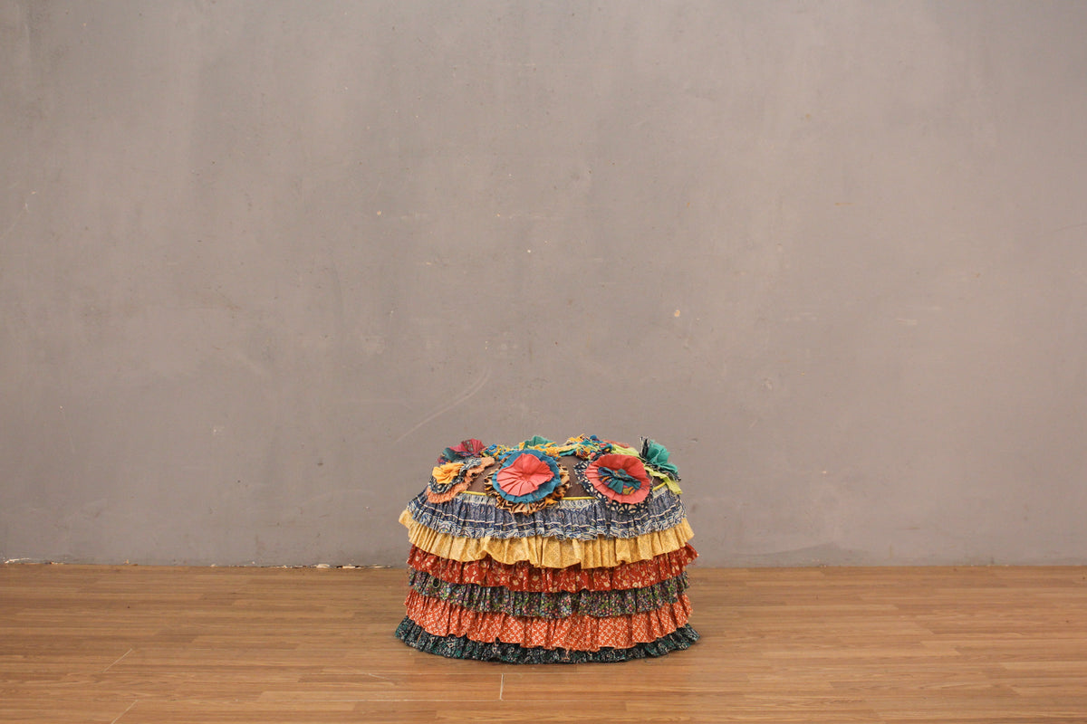 Indian "Party Pouf" Ottoman - ONLINE ONLY