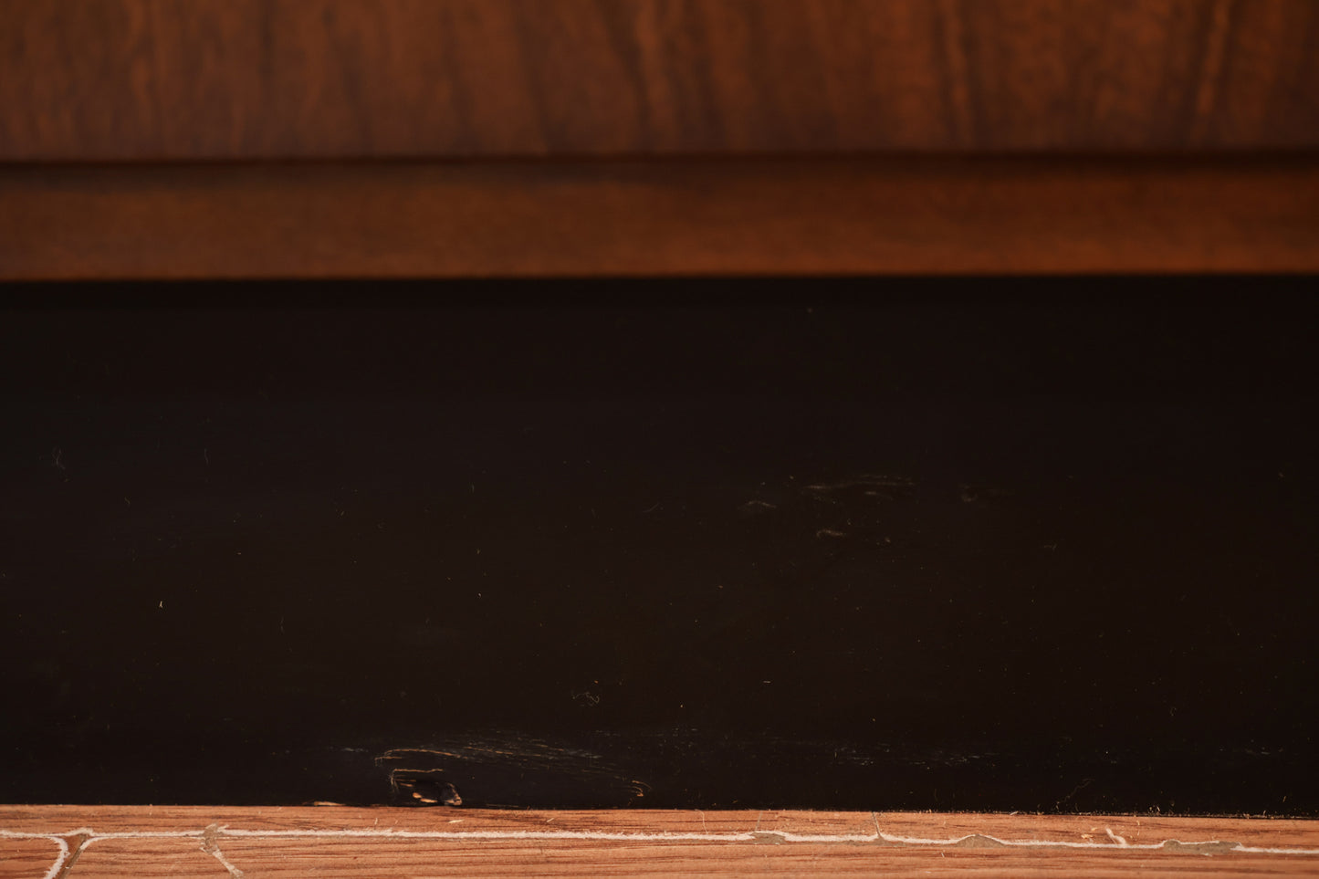 Mid Century Laminate & Black Highboy Dresser
