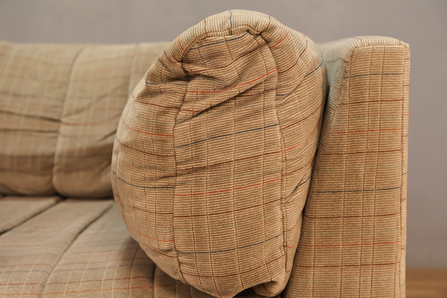 Neutral Grid Loveseat - ONLINE ONLY