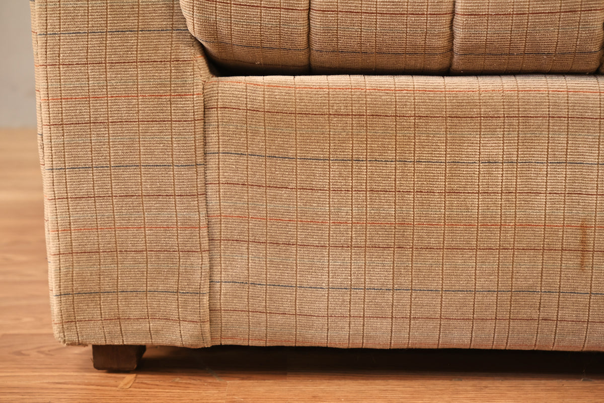 Neutral Grid Loveseat - ONLINE ONLY