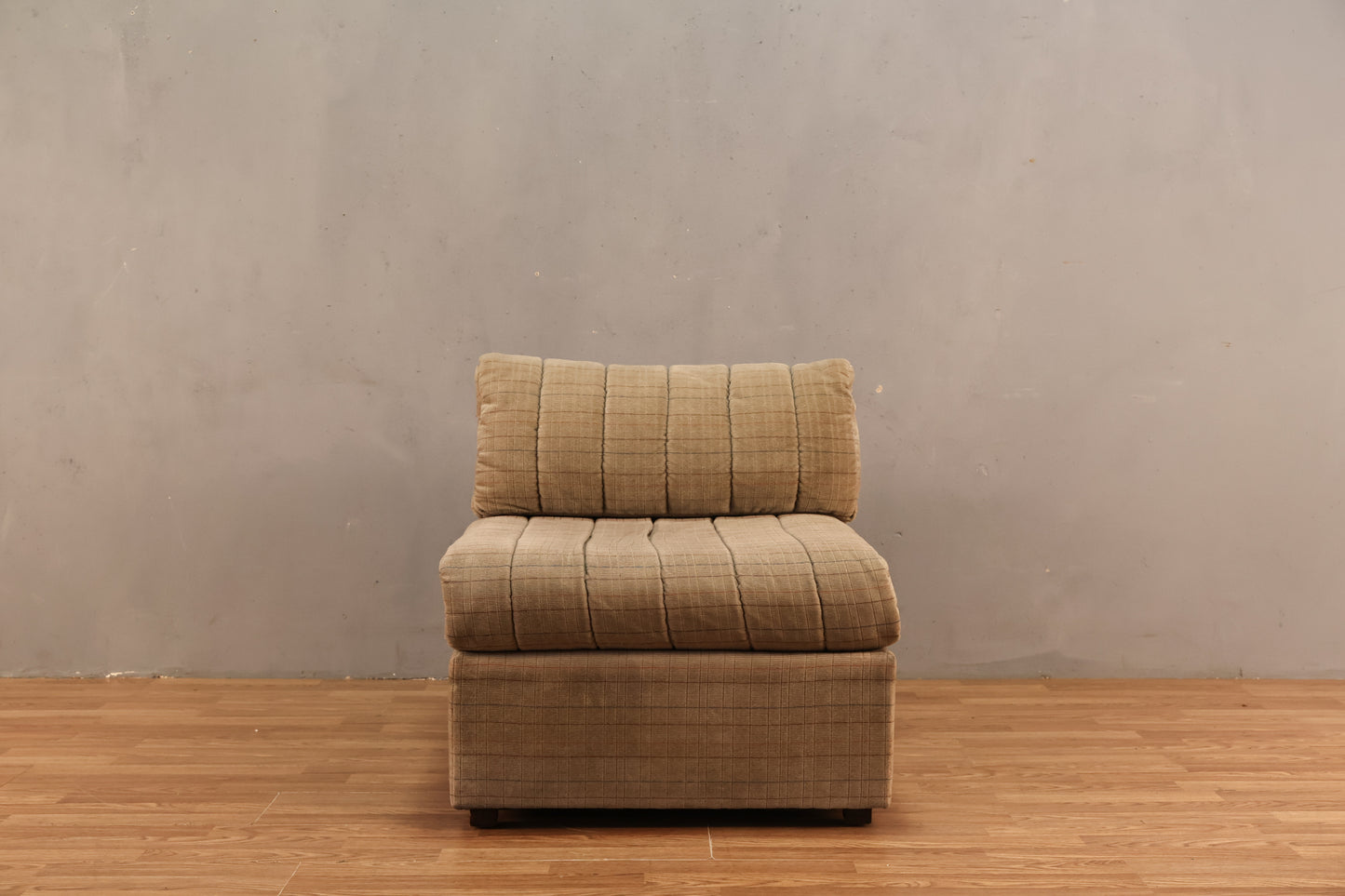 Neutral Grid Slipper Chair - ONLINE ONLY