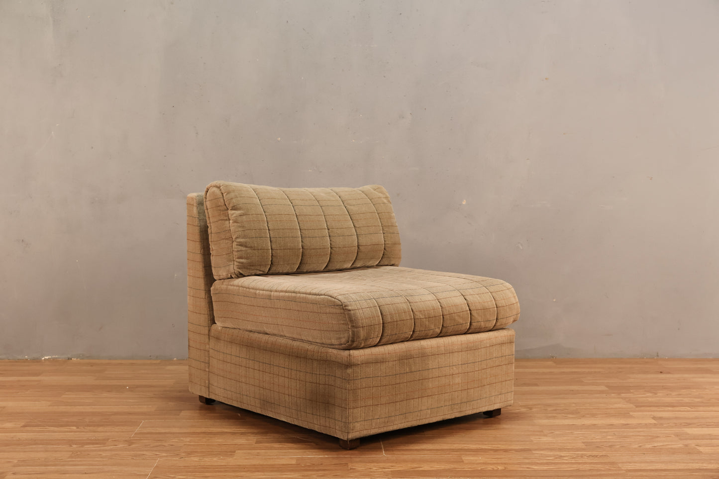 Neutral Grid Slipper Chair - ONLINE ONLY