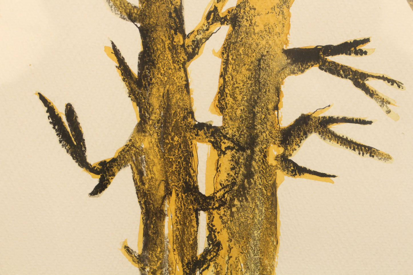"Winter Branch" Mixed Media Painting