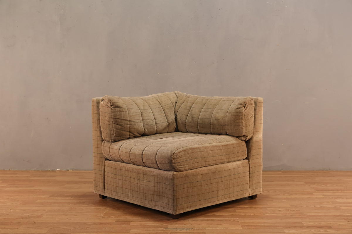 Neutral Grid Corner Seat - ONLINE ONLY