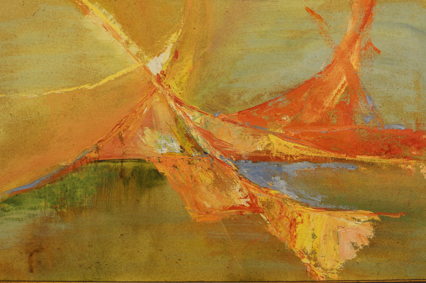 "Orange Arc" Abstract Painting