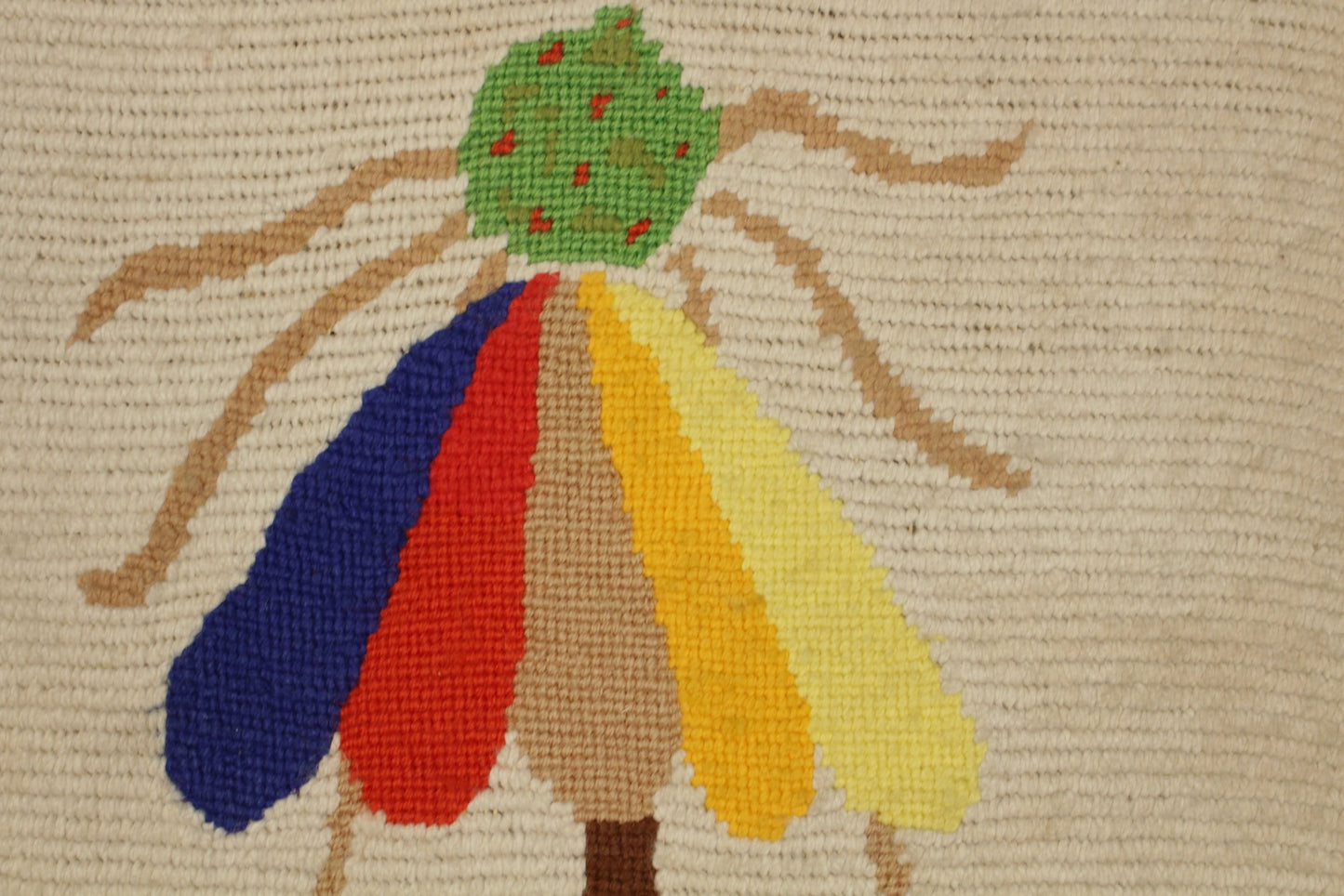 "Flower Cart" Needlepoint Art