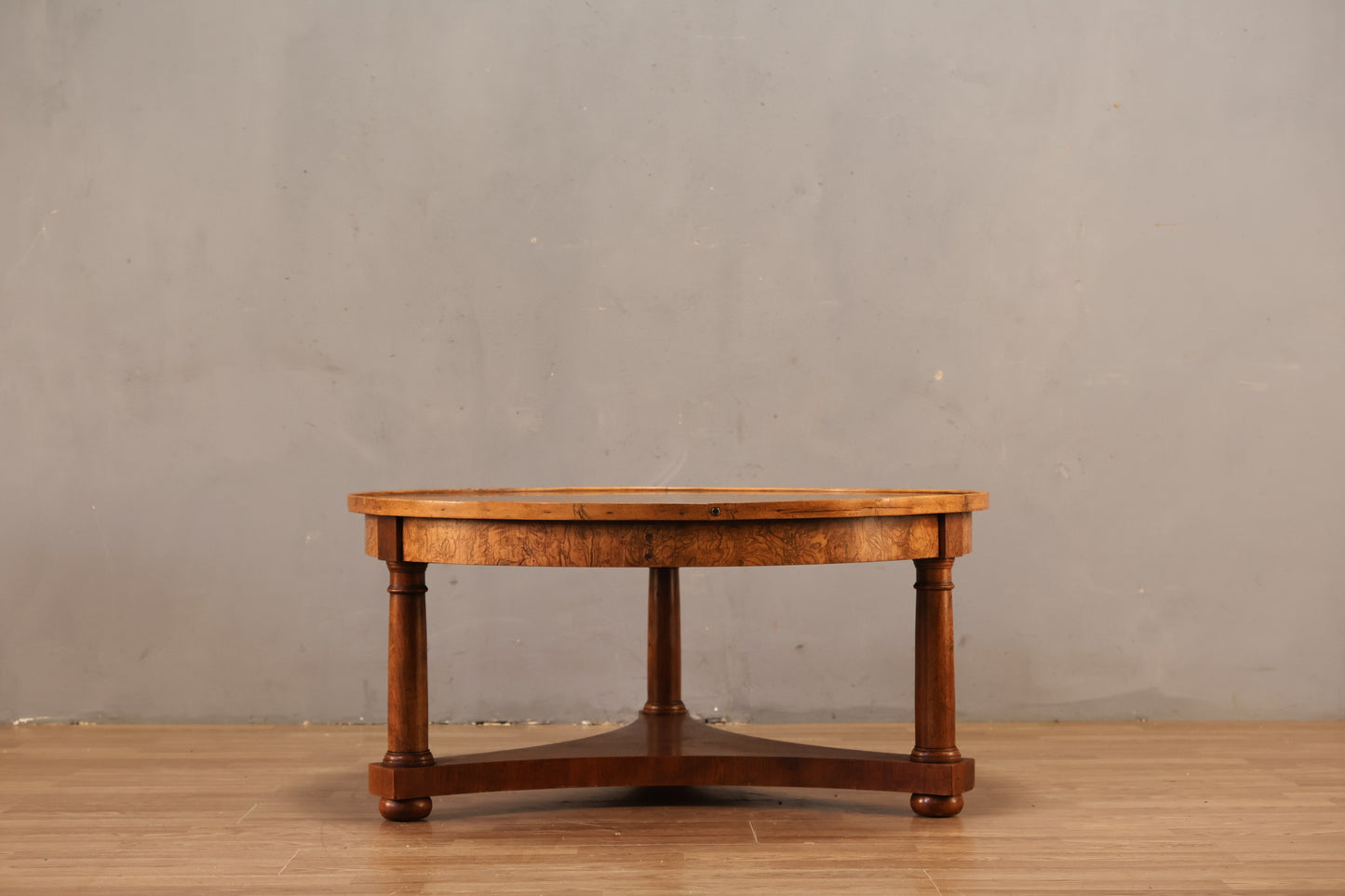 Baker Round Burl Coffee Table - ONLINE ONLY