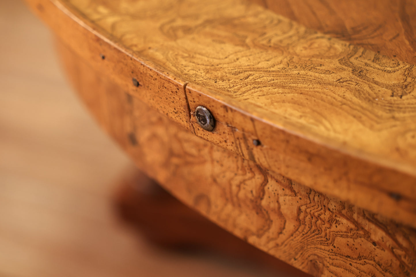 Baker Round Burl Coffee Table - ONLINE ONLY