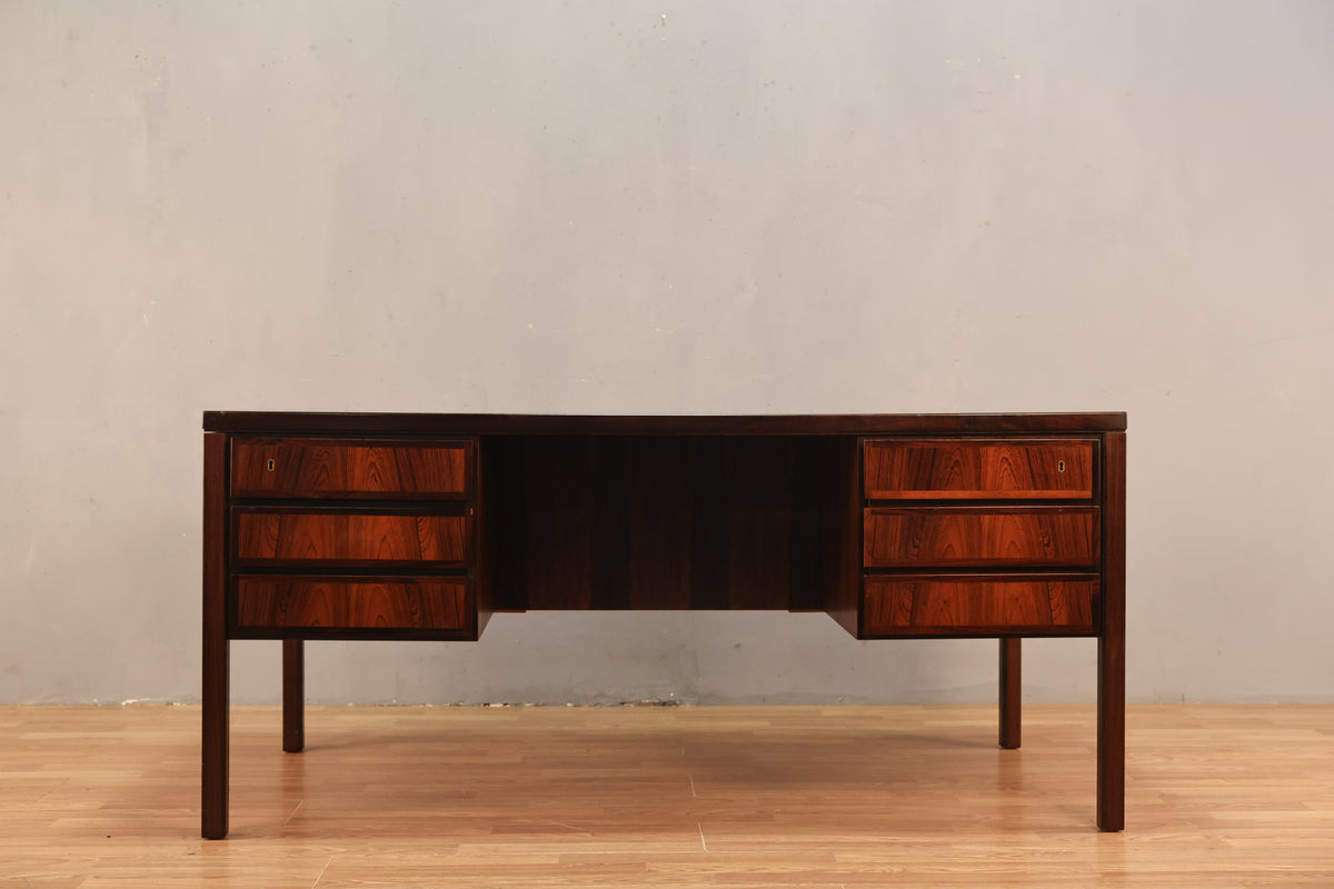 Large Danish Rosewood Executive Desk