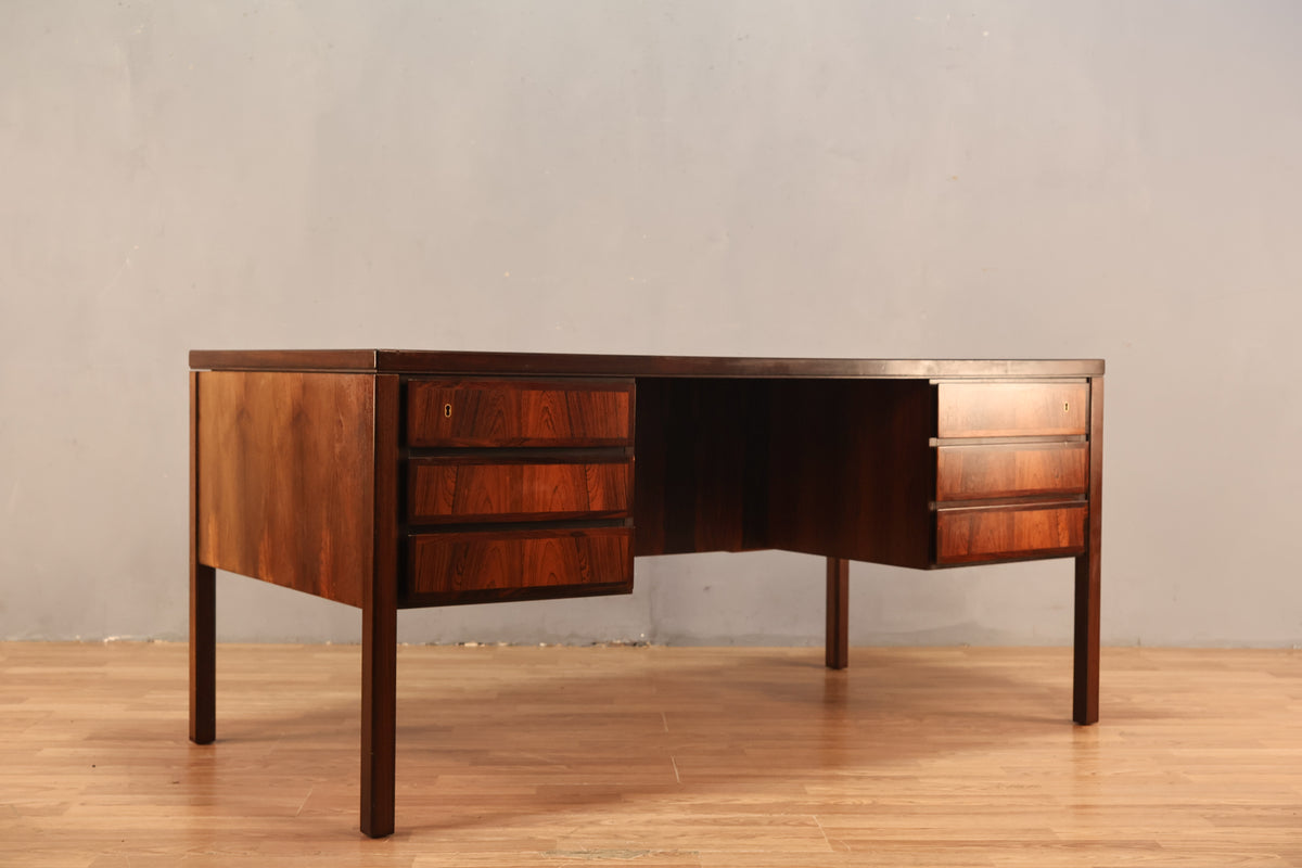 Large Danish Rosewood Executive Desk