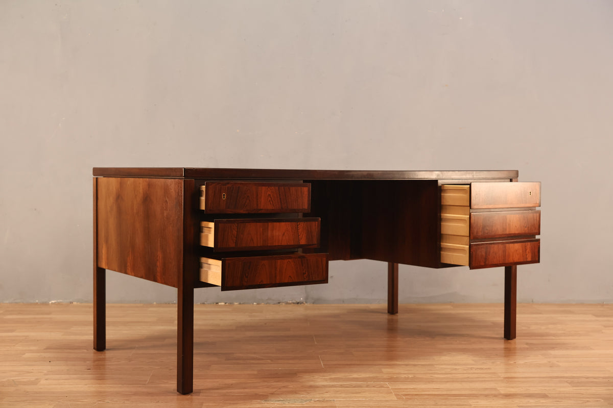Large Danish Rosewood Executive Desk