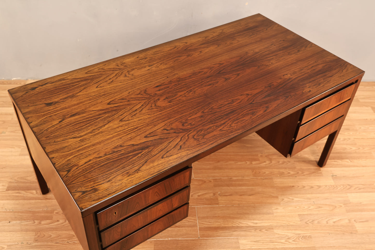 Large Danish Rosewood Executive Desk