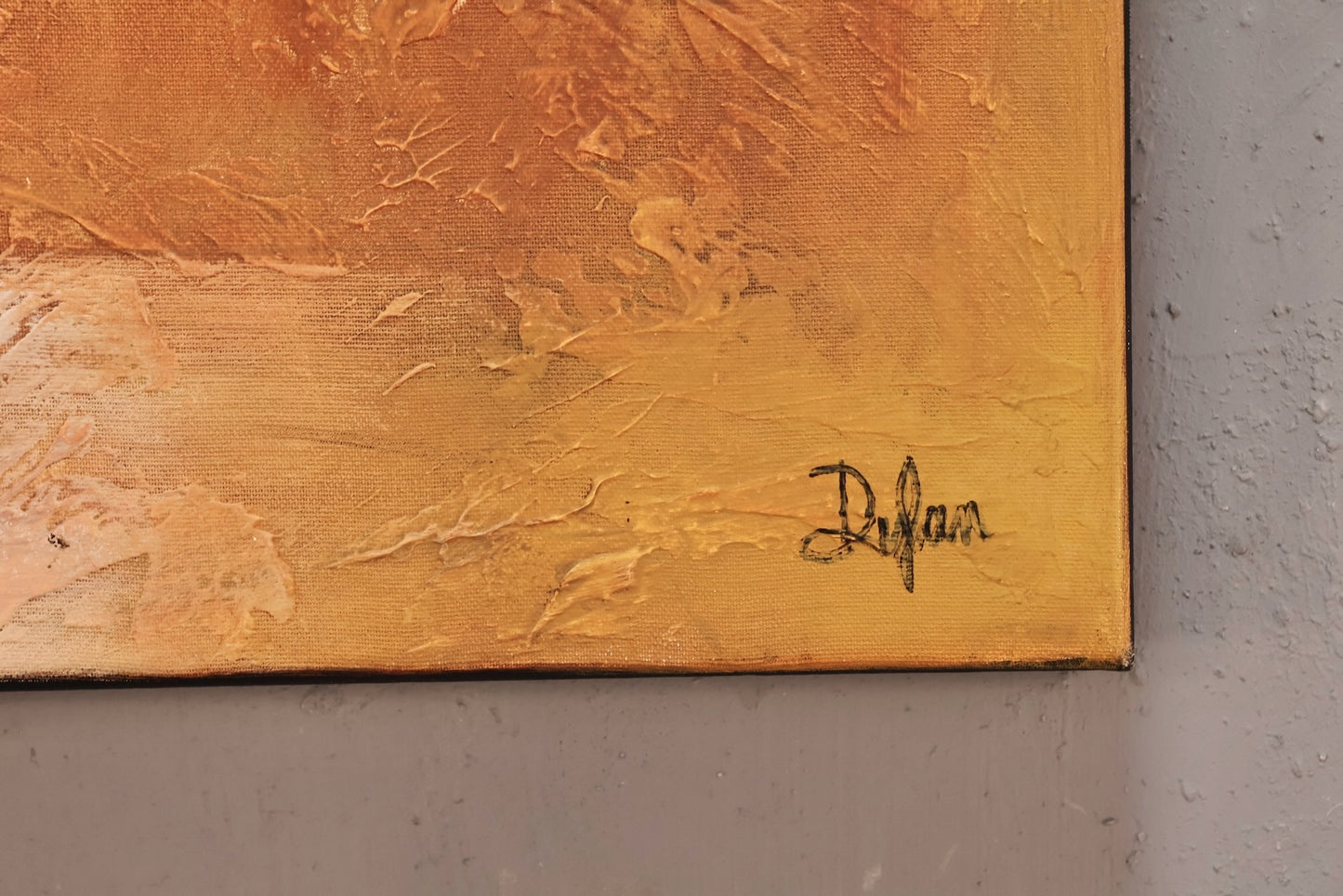 "Fiery Facade" Abstract Painting
