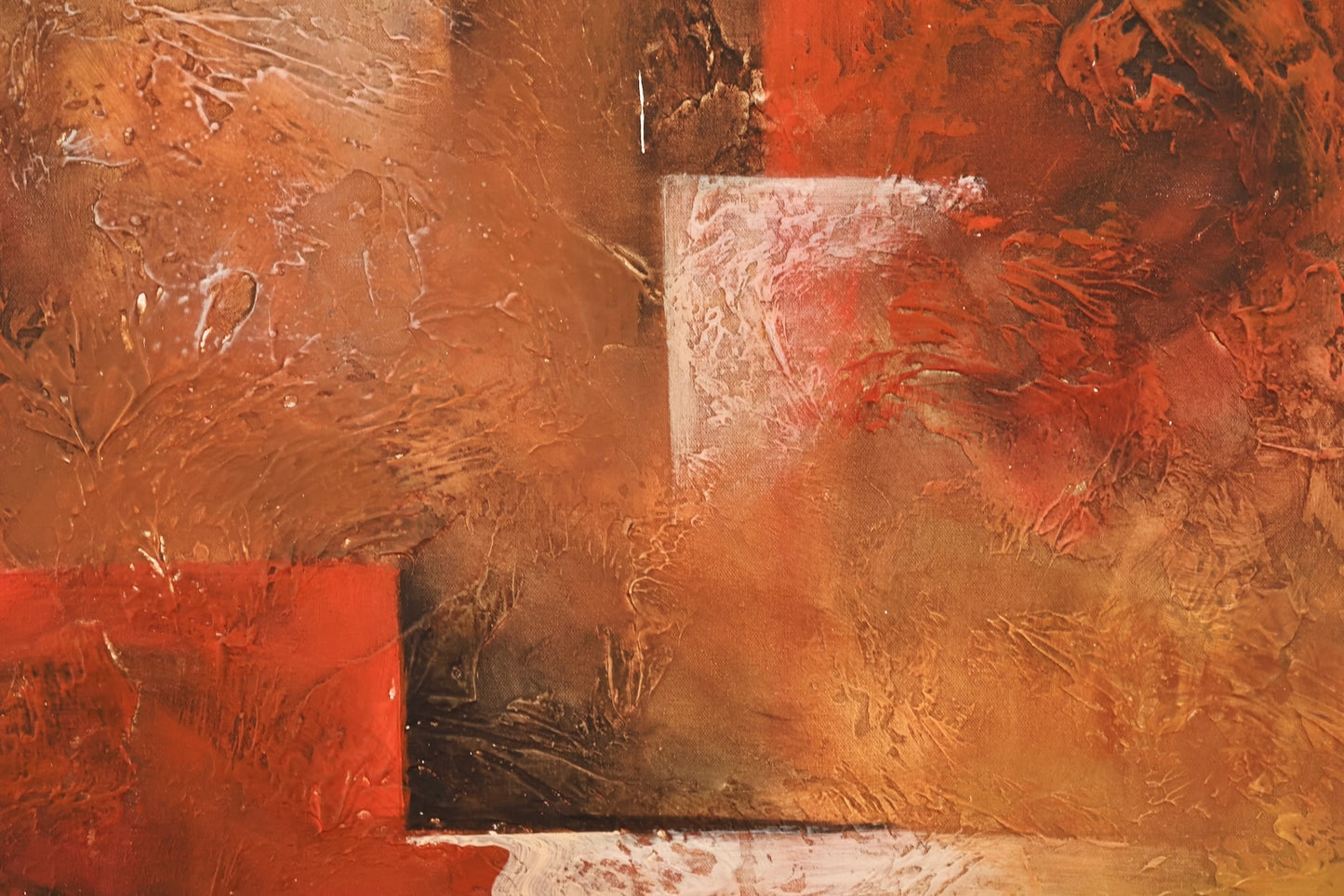 "Fiery Facade" Abstract Painting