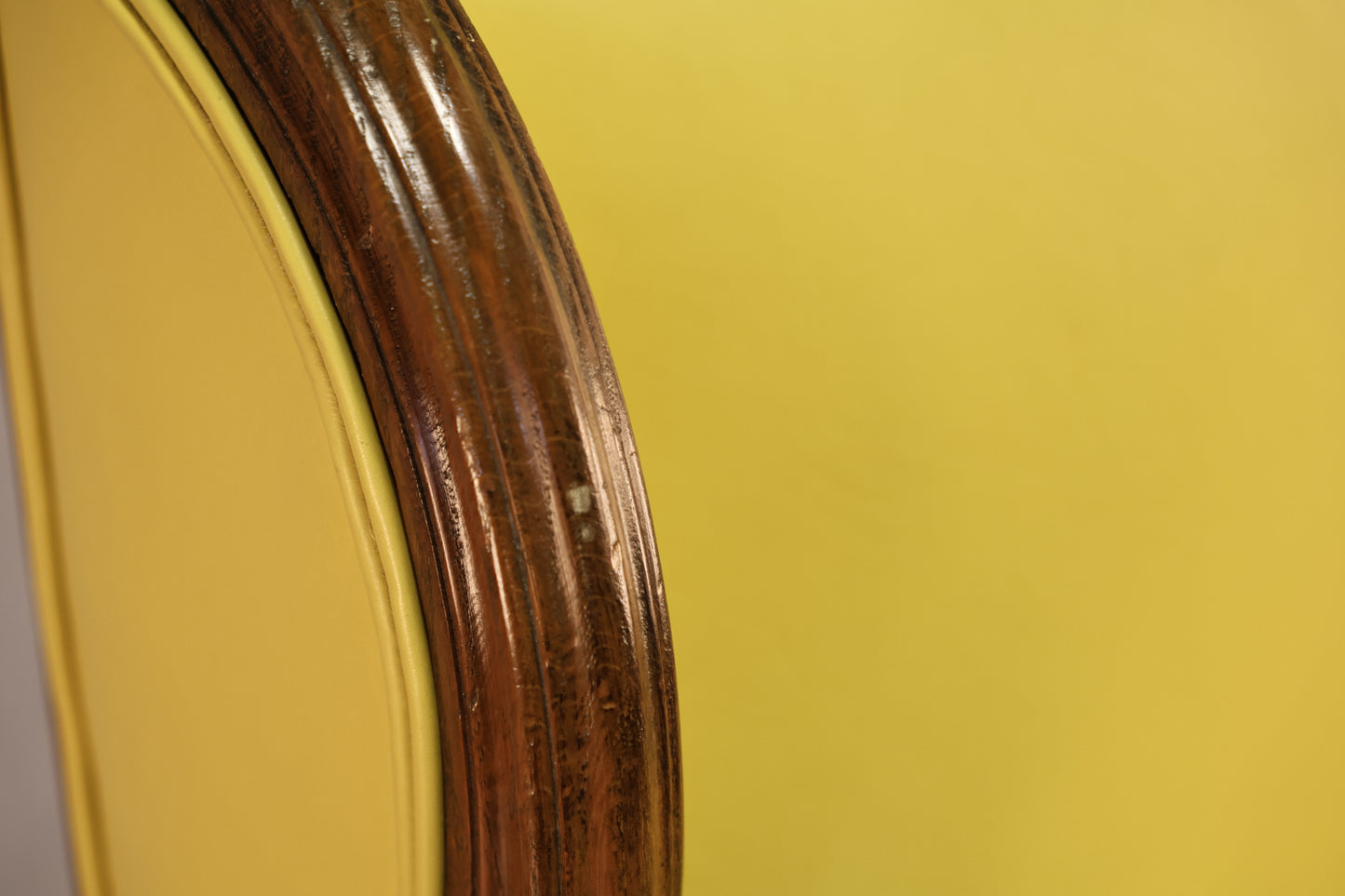 French Provincial Chartreuse Vinyl Bergère Chair