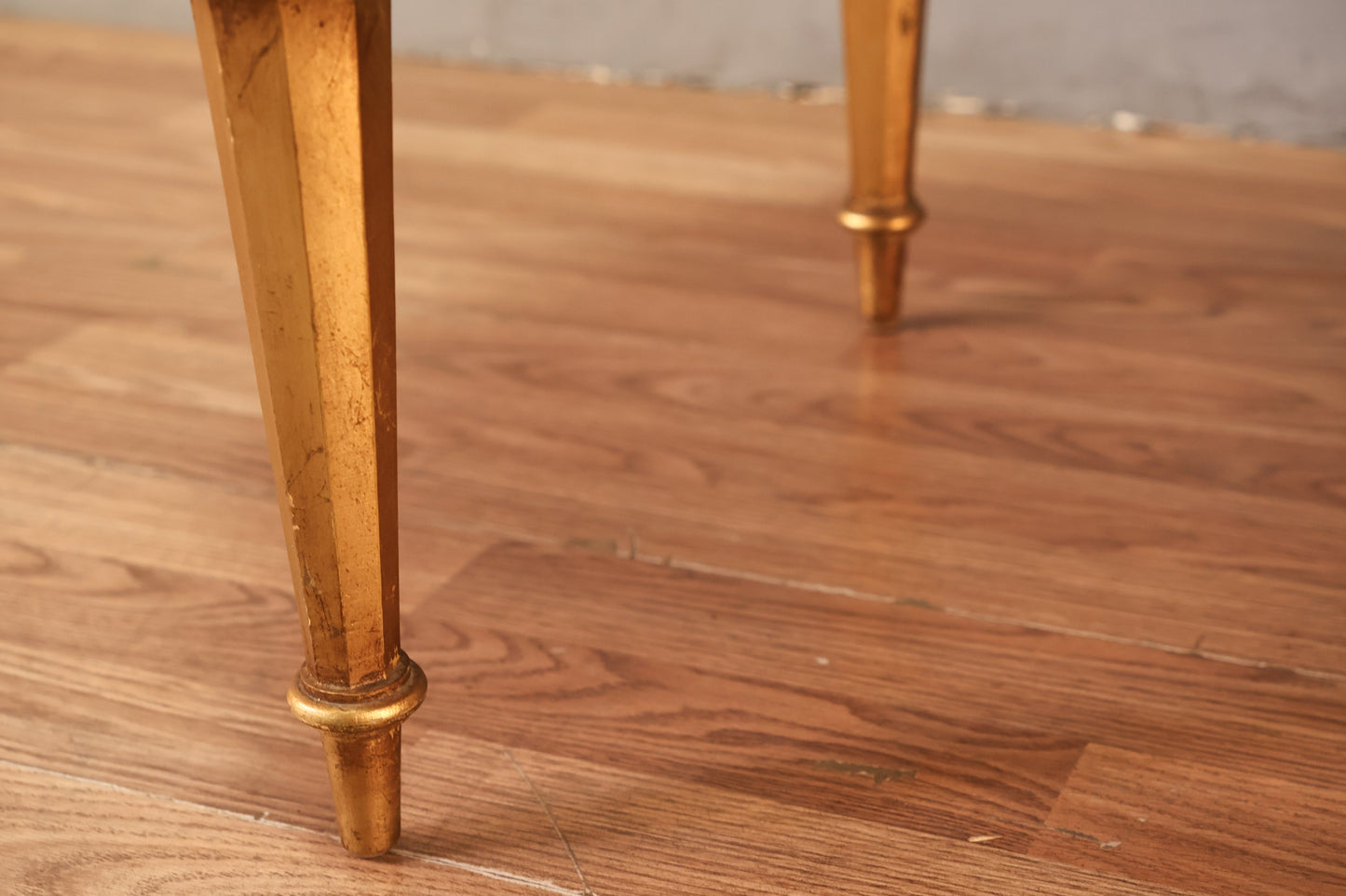 Round Gold & Glass Display End Table - ONLINE ONLY