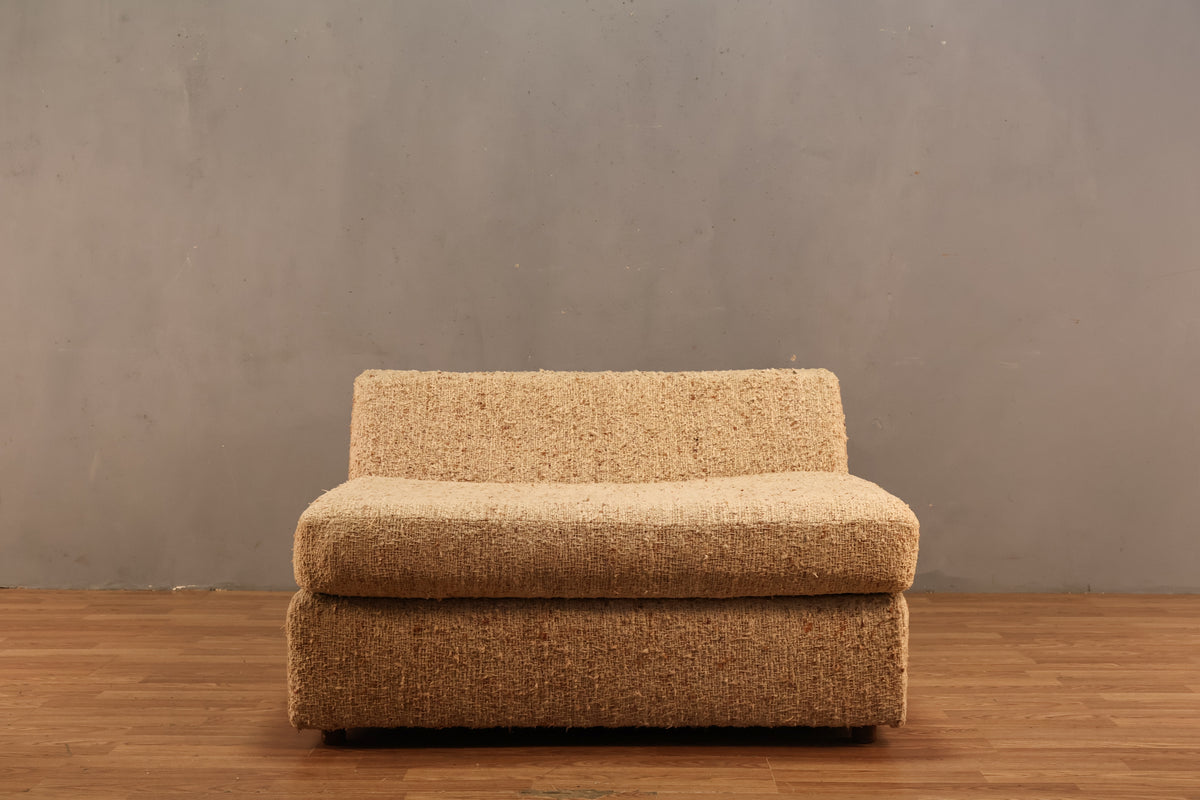 Woven Oatmeal Sleeper Junior Loveseat