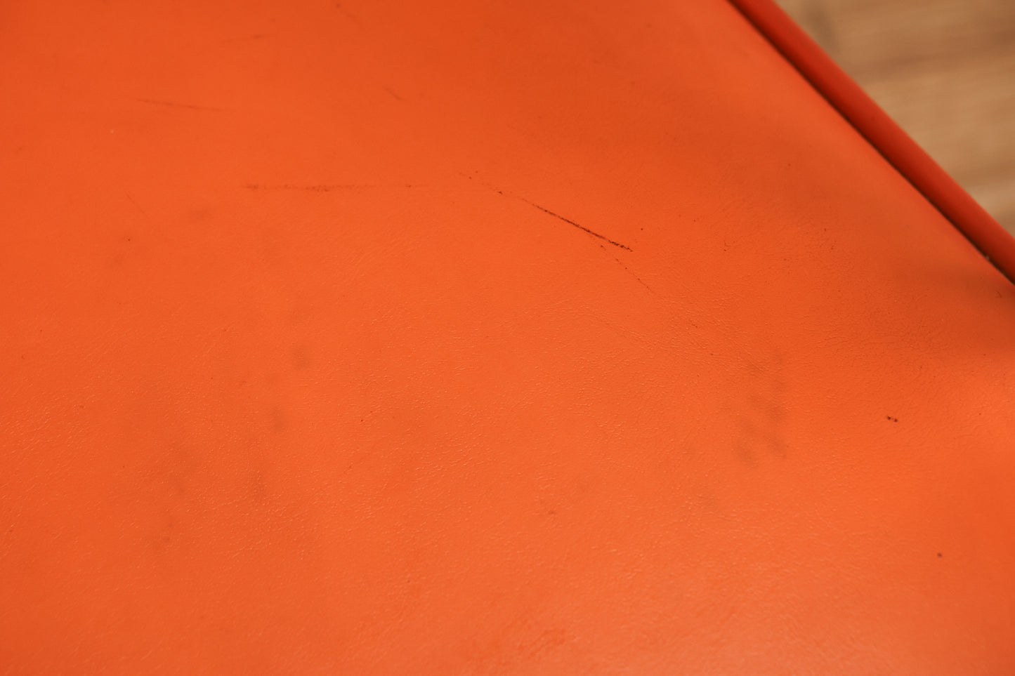 Chrome & Tangerine Vinyl Armchair - ONLINE ONLY