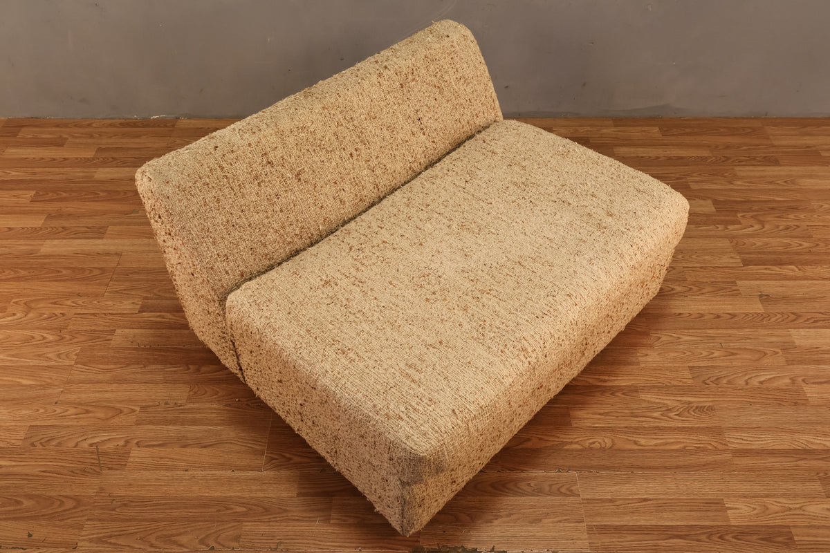 Woven Oatmeal Sleeper Junior Loveseat