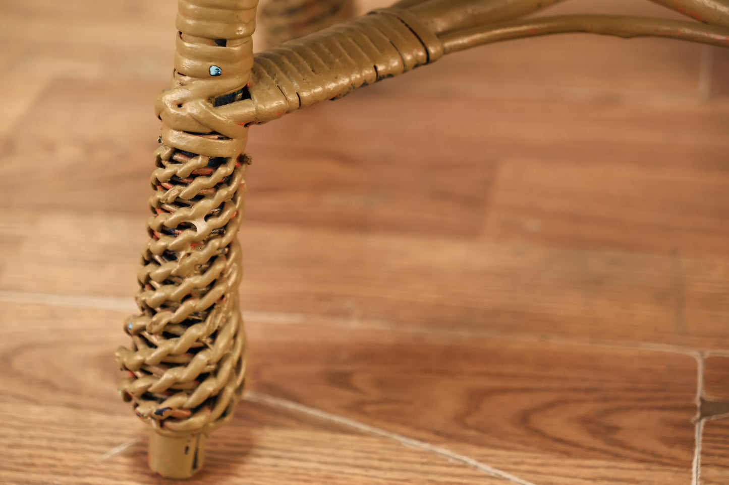 Taupe Wicker Stool