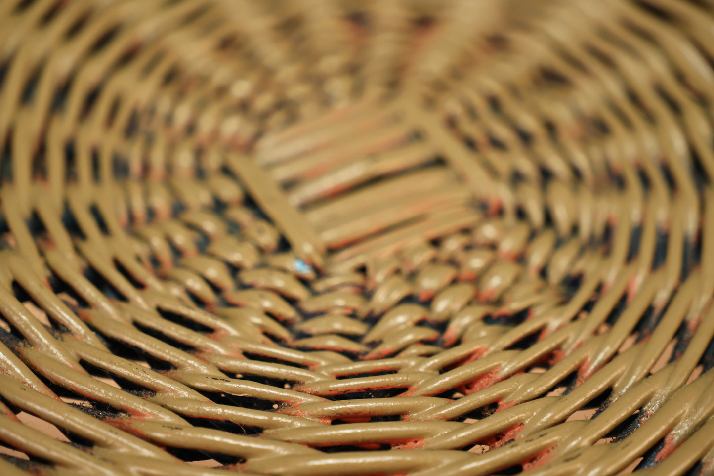 Taupe Wicker Stool